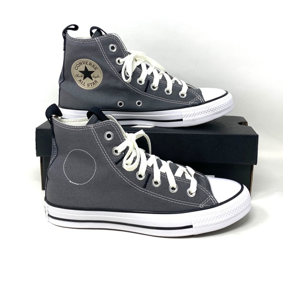 Converse CTAS HI All Star Deco Stitch High Top Black Gray Women's Canvas A00774F - Picture 4 of 10